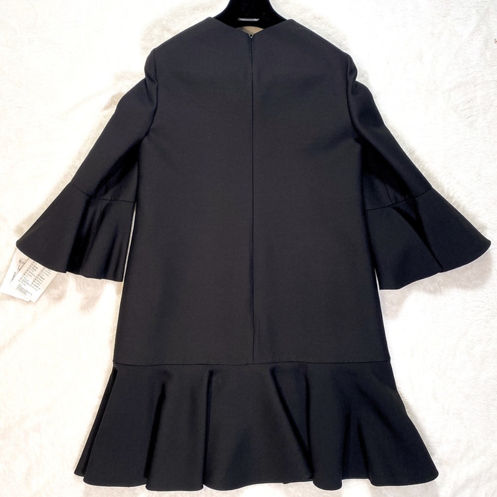 Valentino Ruffle Trim Crepe Mini Dress - Picture 2 of 11